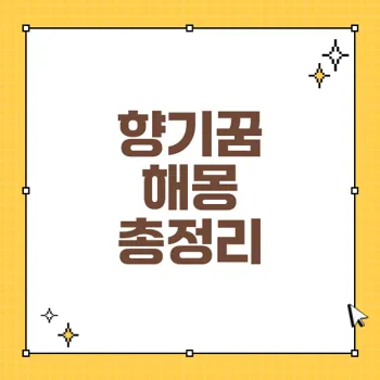 향기꿈 해몽 20가지: 꽃향기부터 역겨운 꿈까지의 심리적 의미